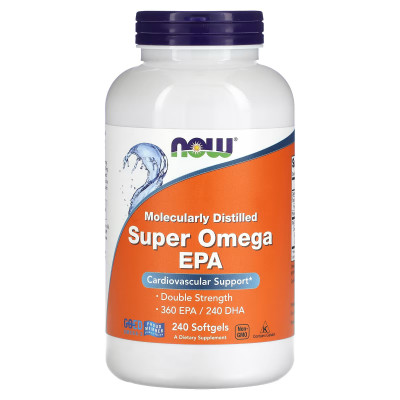 Супер омега-3 рыбий жир Now Foods Super Omega EPA, 240 капсул