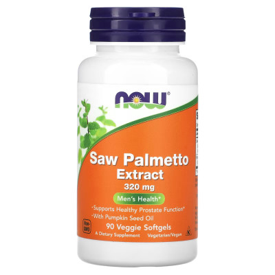 Ягоды Серенои Now Foods Saw Palmetto Extract, 320 мг, 90 растительных капсул
