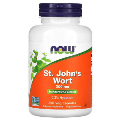 Зверобой Now Foods St. John's Wort, 300 мг, 250 капсул