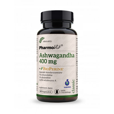 Ашваганда PharmoVit Ashwagandha, 400 мг, 60 капсул