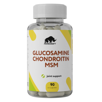 Глюкозамин Хондроитин МСМ Prime Kraft Glucosamine Chondroitin MSM, 90 капсул