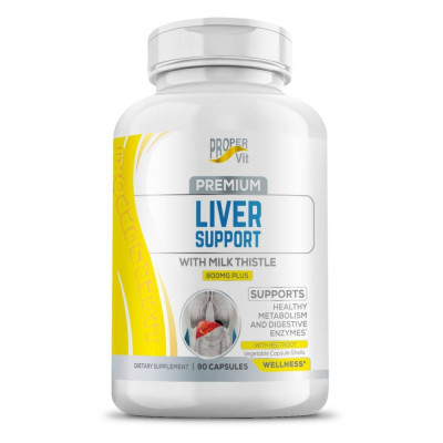 Добавка для улучшения работы печени с расторопшей Proper Vit Liver Support + Milk Thistle, 800 мг, 90 капсул