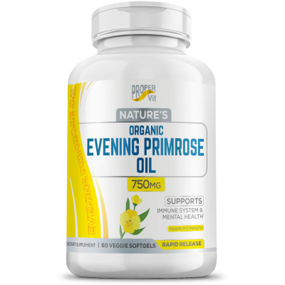 Масло вечерней примулы Proper Vit Organic Evening Primrose Oil, 750 мг, 60 капсул