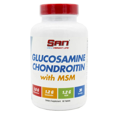 Глюкозамин хондроитин МСМ SAN Glucosamine Chondroitin MSM, 90 таблеток