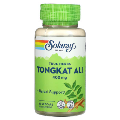 Эврикома длиннолистная Solaray Tongkat Ali, Eurycoma longifolia, 400 мг, 60 вегетарианских капсул