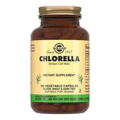 Хлорелла Solgar Chlorella, 100 капсул