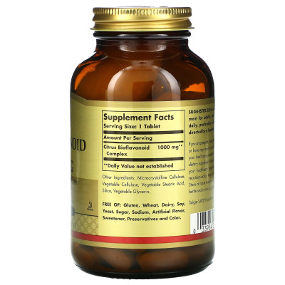 Комплекс цитрусовых биофлавоноидов Solgar Citrus Bioflavonoid Complex, 1000 мг, 100 таблеток