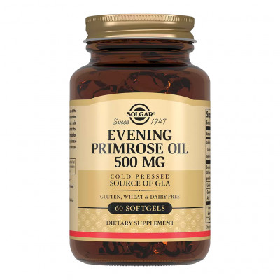 Масло вечерней примулы Solgar Evening Primrose Oil, 500 мг, 60 мягких гелевых капсул