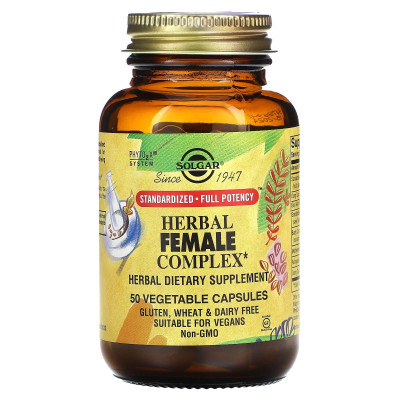 Травяной комплекс для женщин Solgar Herbal Female Complex, 50 капсул