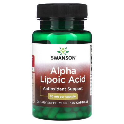 Альфа-липоевая кислота Swanson Alpha Lipoic Acid, 50 мг, 120 капсул