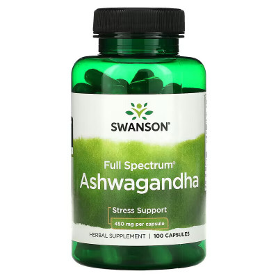 Ашваганда Swanson Ashwagandha, 450 мг, 100 капсул