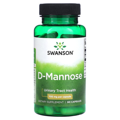 Д-манноза Swanson D-Mannose, 700 мг, 60 капсул