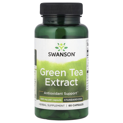 Экстракт зеленого чая Swanson Green Tea Extract, 500 мг, 60 капсул