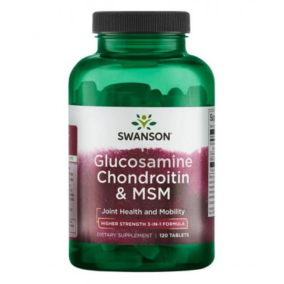 Глюкозамин хондроитин МСМ Swanson Glucosamine Chondroitin MSM, 120 таблеток