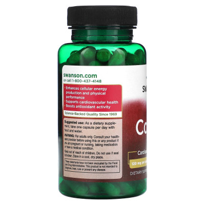 Коэнзим Q10 Swanson CoQ10, 120 мг, 100 капсул