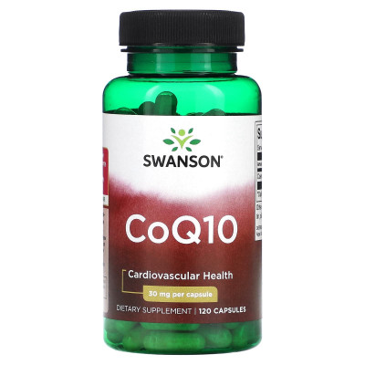 Коэнзим Q10 Swanson Coq10, 30 мг, 120 капсул