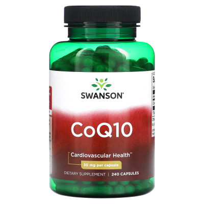 Коэнзим Q10 Swanson CoQ10, 30 мг, 240 капсул