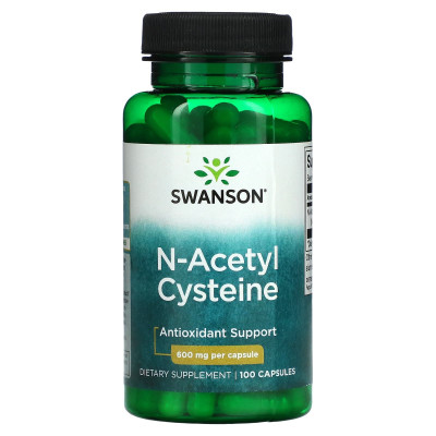 N-ацетилцистеин Swanson N-Acetyl L-Cysteine, 600 мг, 100 капсул