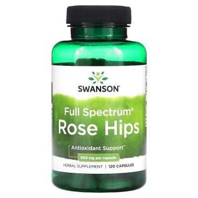 Шиповник полного спектра Swanson Full Spectrum Rose Hips, 500 мг, 120 капсул
