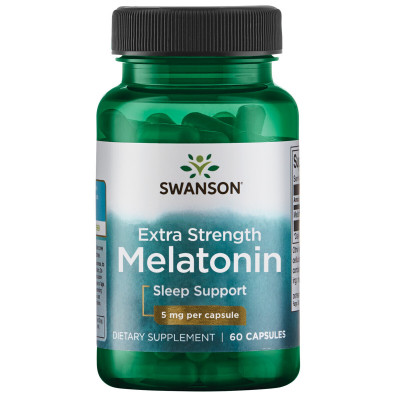 Мелатонин Swanson Extra Strength Melatonin, 5 мг, 60 капсул