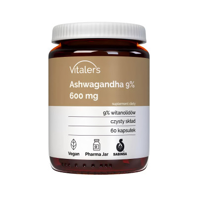 Ашваганда Vitaler's Ashwagandha 9%, 600 мг, 60 капсул