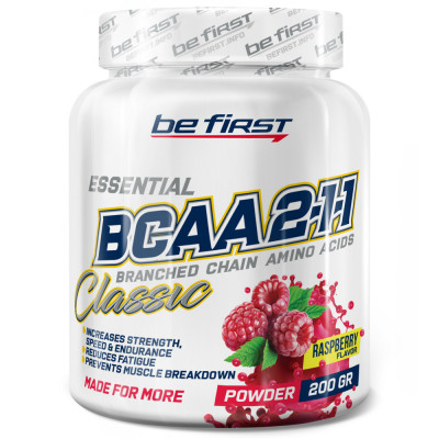 БЦАА Be First BCAA 2:1:1 Classic powder, 200 г, Малина