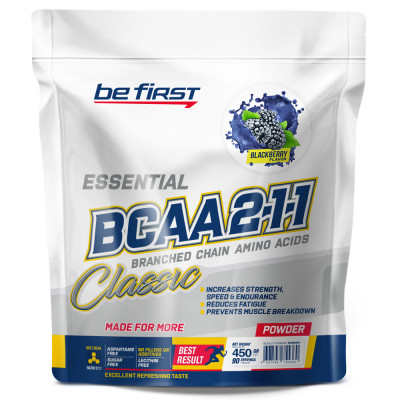 БЦАА Be First BCAA 2:1:1 Classic powder, 450 г, Ежевика