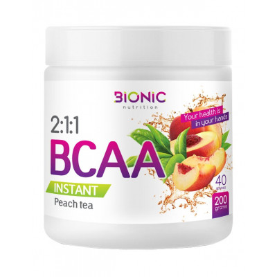 БЦАА Bionic Nutrition BCAA 2:1:1 Instant powder, 200 г, 40 порций, Персиковый чай