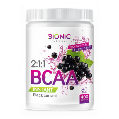 БЦАА Bionic Nutrition BCAA 2:1:1 Instant powder, 400 г, 80 порций, Черная смородина