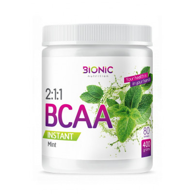 БЦАА Bionic Nutrition BCAA 2:1:1 Instant powder, 400 г, 80 порций, Мята