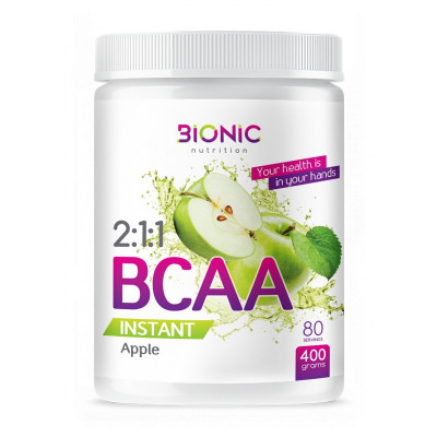 БЦАА Bionic Nutrition BCAA 2:1:1 Instant powder, 400 г, 80 порций, Яблоко