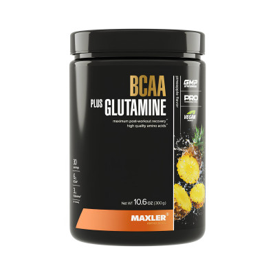 БЦАА + Глютамин Maxler BCAA + Glutamine USA, 300 г, Ананас