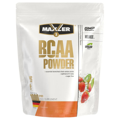 БЦАА Maxler BCAA 2:1:1 powder EU, 1000 г, Клубника-киви