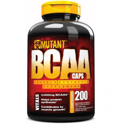 БЦАА Mutant BCAA, 640 мг, 200 капсул, без вкуса
