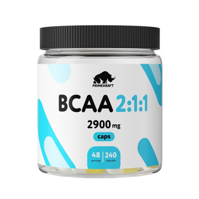 БЦАА Prime Kraft BCAA 2:1:1 CAPS, 2900 мг, 240 капсул