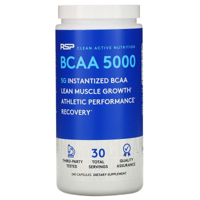 БЦАА RSP Nutrition BCAA 5000, 240 капсул