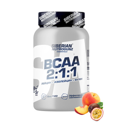 БЦАА Siberian Nutrogunz BCAA 2:1:1, 450 г, Персик-маракуйя