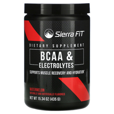 БЦАА с электролитами Sierra Fit BCAA & Electrolytes, 435 г, Арбуз