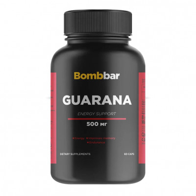 Гуарана Bombbar Guarana, 500 мг, 60 капсул