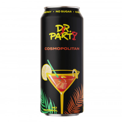Тонизирующий безалкогольный напиток Dr. Party, 450 мл, Космополитен