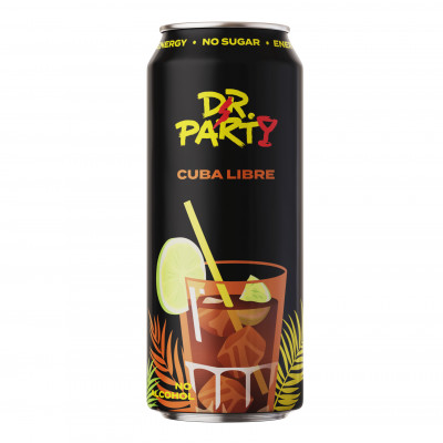 Тонизирующий безалкогольный напиток Dr. Party, 450 мл, Куба либре