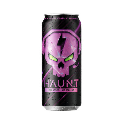 Энергетический напиток без сахара Fitness Food Factory HAUNT, 450 мл, Бабл-гам