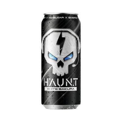Энергетический напиток без сахара Fitness Food Factory HAUNT, 450 мл, Белая сакура