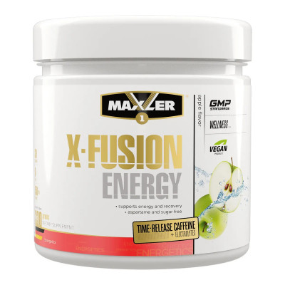 Энергетик с электролитами (BCAA, кофеин, цитруллин малат) Maxler X-Fusion Energy, 330 г, Яблоко
