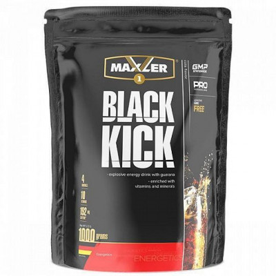 Энергетик (Кофеин, Гуарана и витаминный комплекс) Maxler Black Kick, 1000 г, Кола