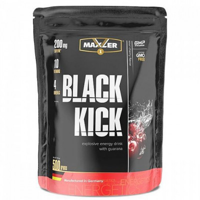 Энергетик (Кофеин, Гуарана и витаминный комплекс) Maxler Black Kick, 500 г, Вишня
