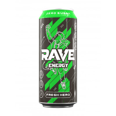 Энергетический напиток без сахара Rave Energy, 500 мл, Fresh Hero