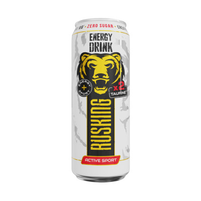 Энергетический напиток без сахара RusKing Energy Drink, 450 мл, Active Sport