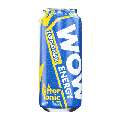 Энергетический напиток без сахара WOW Energy, 450 мл, Биттер тоник