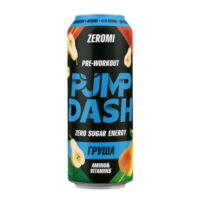 Энергетический напиток без сахара Zeromi PMP DASH, 450 мл, Груша